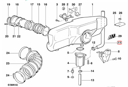 S38B36 Vent Hose - Part Number: 11151312861